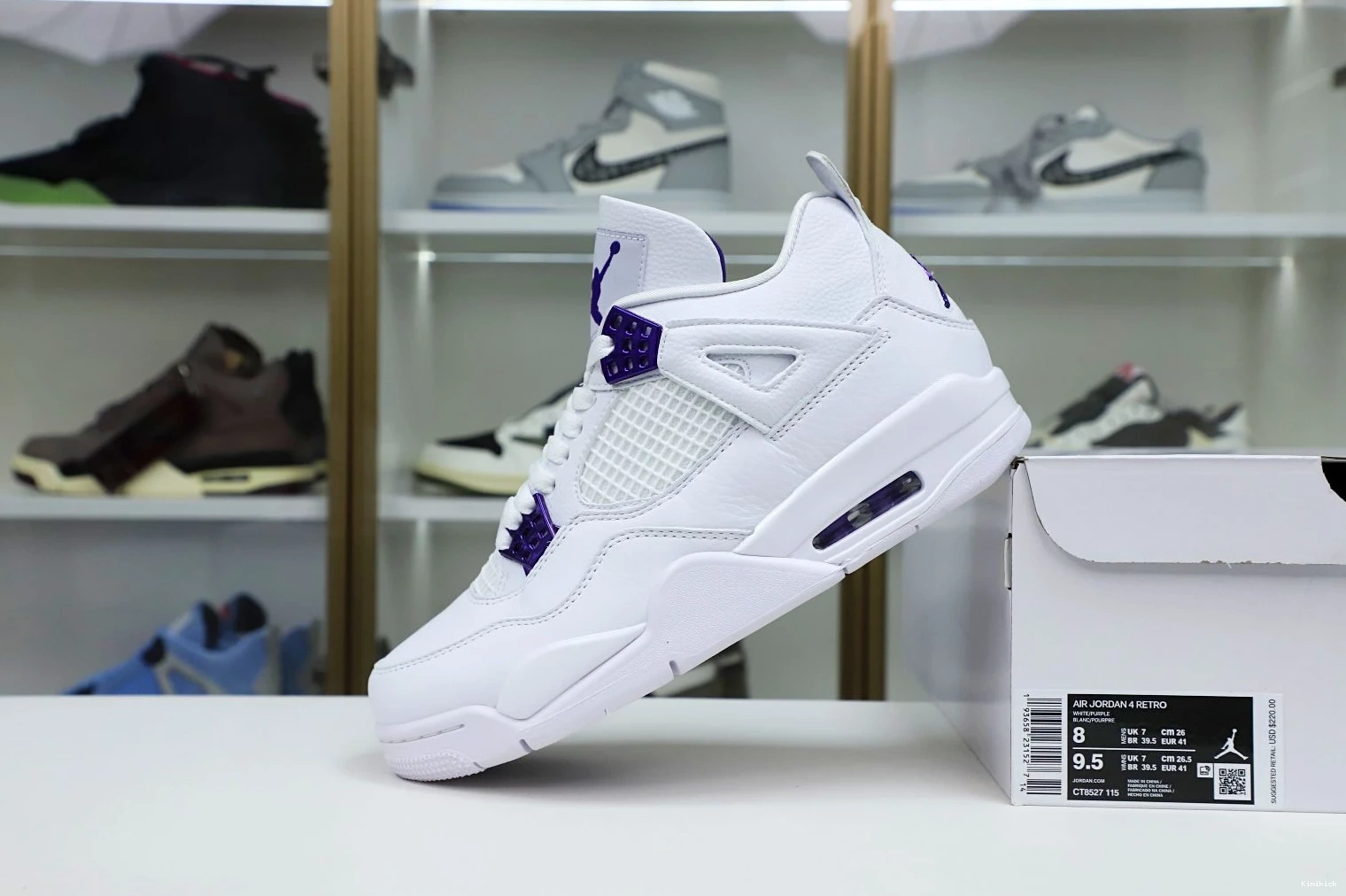 METALLIC JORDAN 4 Kimikick AIR Affordable PURPLE 1977 0608
